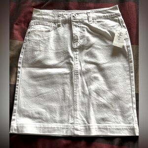 White Denim Skirt
